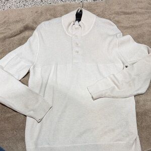 Men's Turtleneck Sweater in Cream